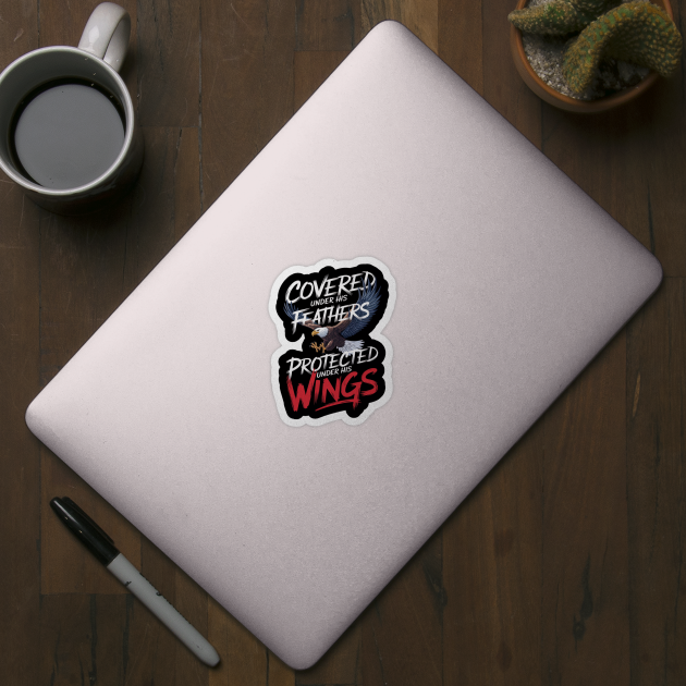 Covered Under His Feathers - Eagle Graphic by Rox